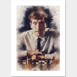 Bobby Fischer ✪ A TRIBUTE to The Legend ✪ Aesthetic Portrait of a chess master Posters and Art